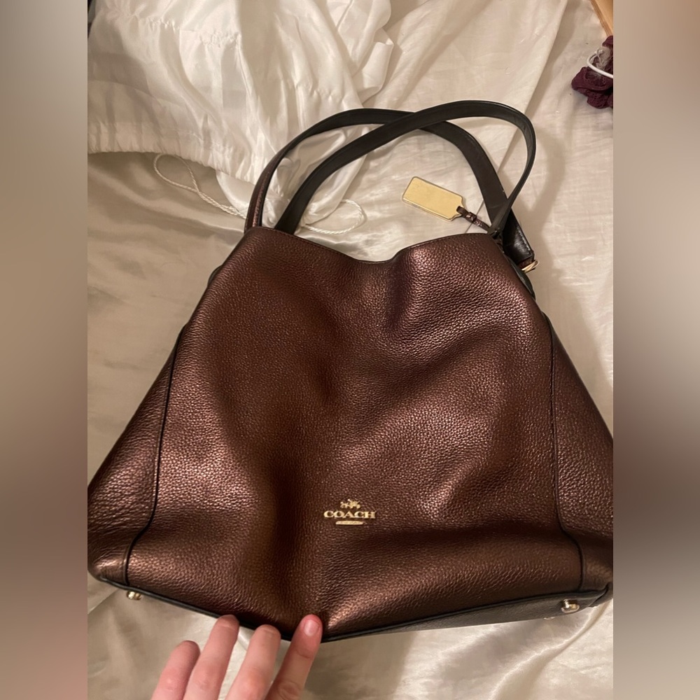 Bronze coach purse